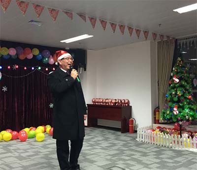 河南建基庆圣诞迎新年，公司全体员工欢聚一堂