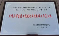 宝丰皮庄项目获评“平顶山市建筑工程安全文明标准化示范工地”